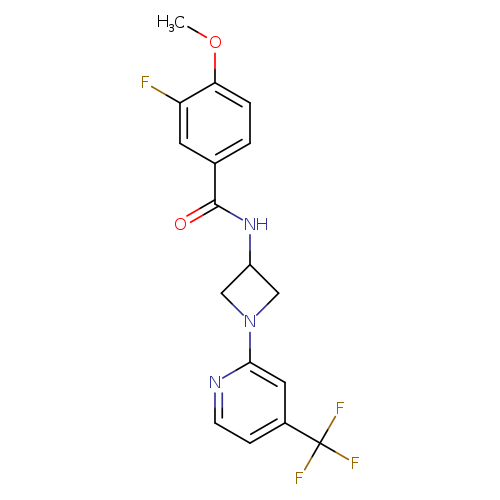 3-fluoro-4-methoxy-N-{1-[4-(trifluoromethyl)pyridin-2-yl]azetidin-3-yl}benzamide