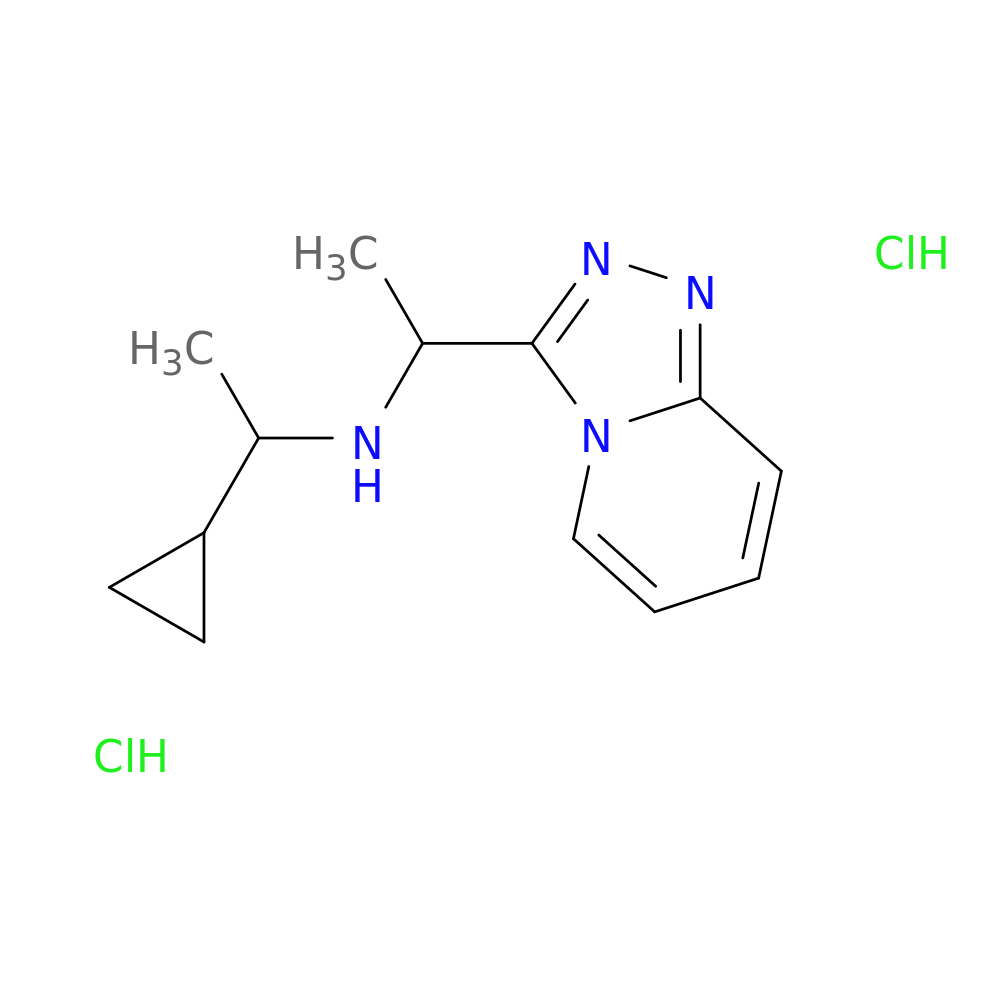 (1-cyclopropylethyl)(1-{[1,2,4]triazolo[4,3-a]pyridin-3-yl}ethyl)amine dihydrochloride