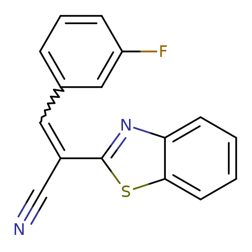 (2E)-2-(1,3-benzothiazol-2-yl)-3-(3-fluorophenyl)prop-2-enenitrile