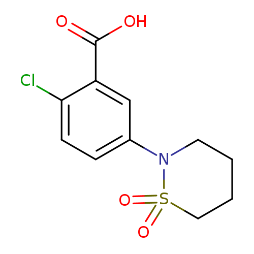 2-chloro-5-(1,1-dioxo-1lambda6,2-thiazinan-2-yl)benzoic acid