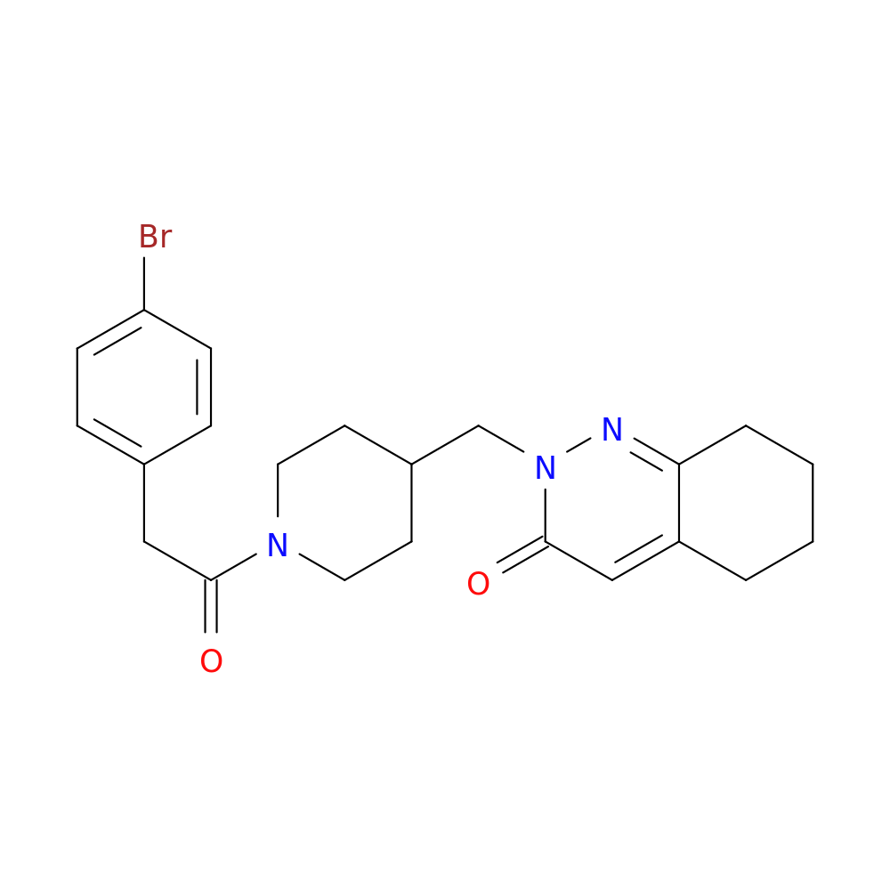 2-({1-[2-(4-bromophenyl)acetyl]piperidin-4-yl}methyl)-2,3,5,6,7,8-hexahydrocinnolin-3-one