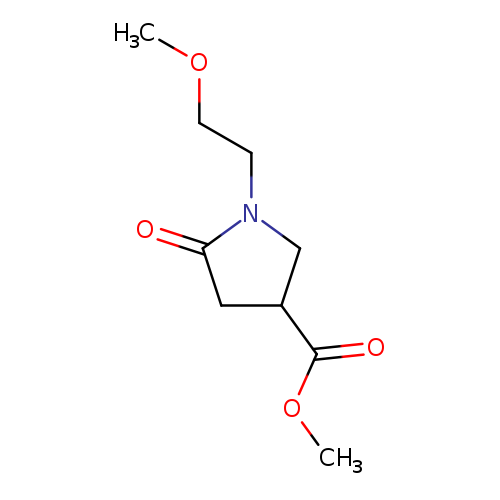 3-Pyrrolidinecarboxylic acid, 1-(2-methoxyethyl)-5-oxo-, methyl ester