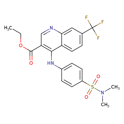 ethyl 4-{[4-(dimethylsulfamoyl)phenyl]amino}-7-(trifluoromethyl)quinoline-3-carboxylate