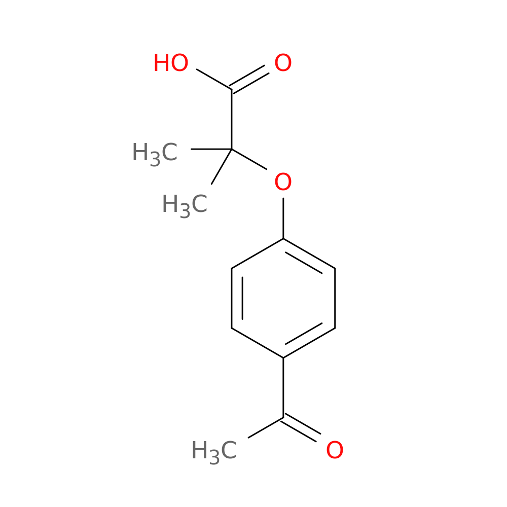 2-(4-acetylphenoxy)-2-methylpropanoic acid