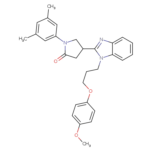 1-(3,5-dimethylphenyl)-4-{1-[3-(4-methoxyphenoxy)propyl]-1H-1,3-benzodiazol-2-yl}pyrrolidin-2-one