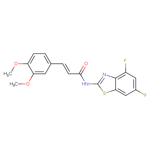 (2E)-N-(4,6-difluoro-1,3-benzothiazol-2-yl)-3-(3,4-dimethoxyphenyl)prop-2-enamide