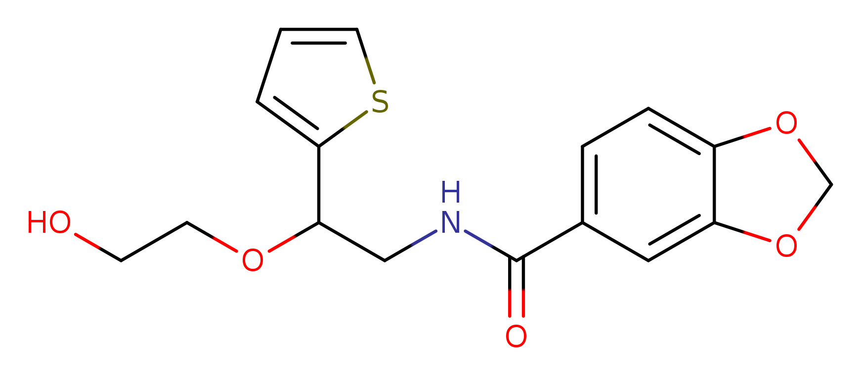N-[2-(2-hydroxyethoxy)-2-(thiophen-2-yl)ethyl]-2H-1,3-benzodioxole-5-carboxamide