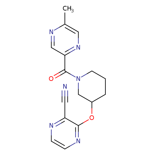 3-{[1-(5-methylpyrazine-2-carbonyl)piperidin-3-yl]oxy}pyrazine-2-carbonitrile
