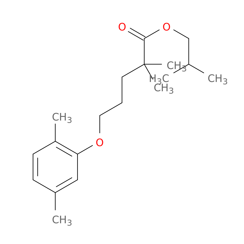 Isobutyl 5-(2,5-dimethylphenoxy)-2,2-dimethylpentanoate