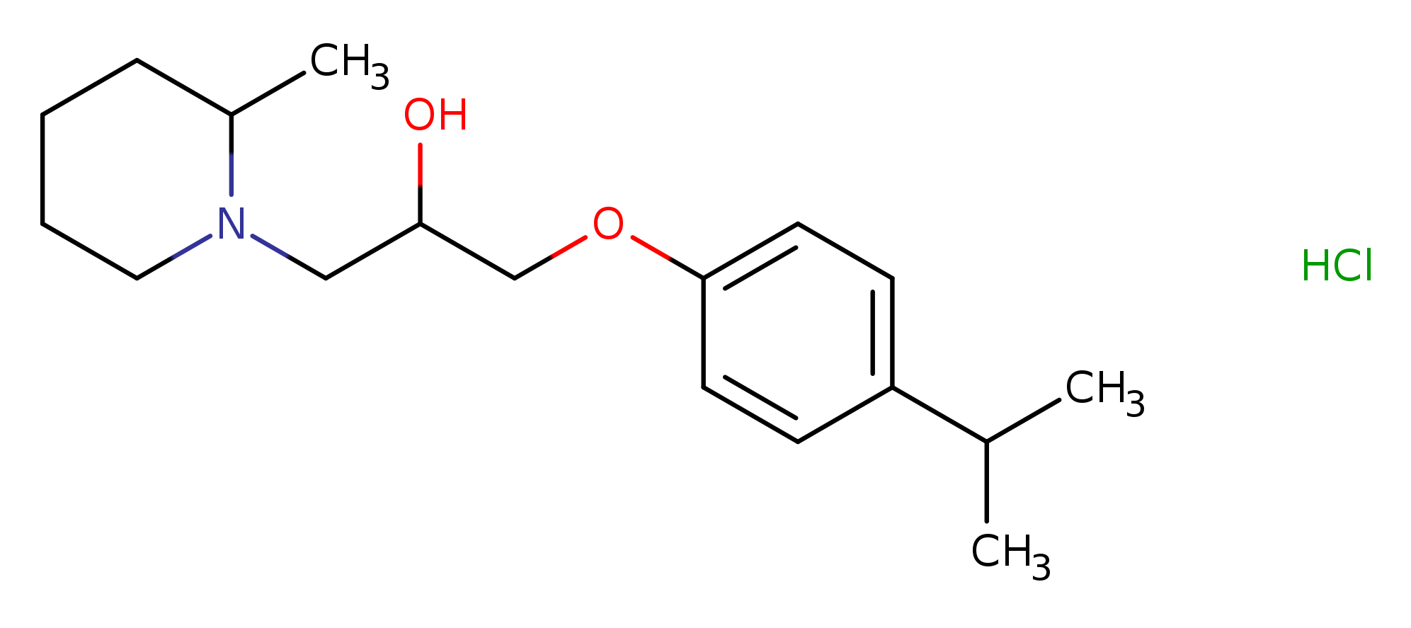 1-(2-methylpiperidin-1-yl)-3-[4-(propan-2-yl)phenoxy]propan-2-ol hydrochloride