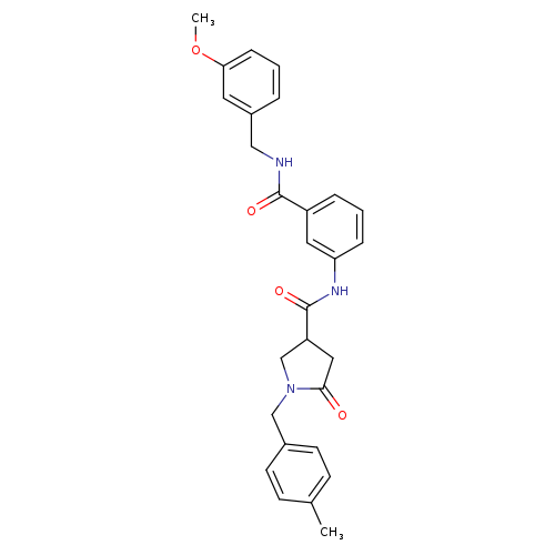 N-(3-{[(3-methoxyphenyl)methyl]carbamoyl}phenyl)-1-[(4-methylphenyl)methyl]-5-oxopyrrolidine-3-carboxamide