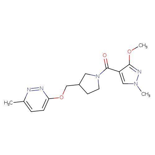 3-{[1-(3-methoxy-1-methyl-1H-pyrazole-4-carbonyl)pyrrolidin-3-yl]methoxy}-6-methylpyridazine