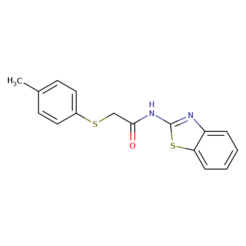 N-(1,3-benzothiazol-2-yl)-2-[(4-methylphenyl)sulfanyl]acetamide
