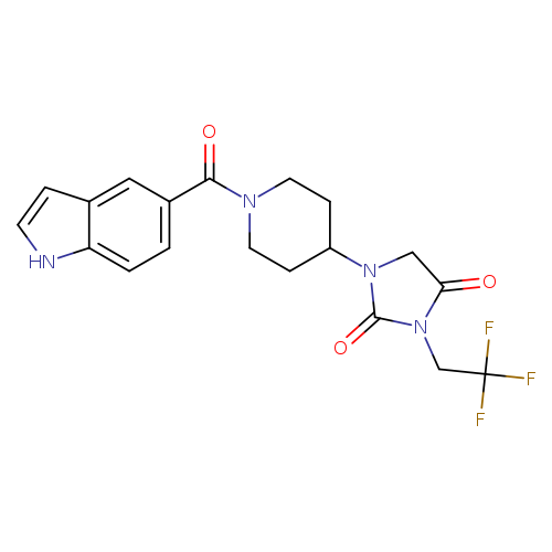 1-[1-(1H-indole-5-carbonyl)piperidin-4-yl]-3-(2,2,2-trifluoroethyl)imidazolidine-2,4-dione