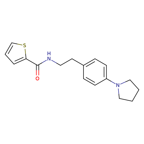 N-{2-[4-(pyrrolidin-1-yl)phenyl]ethyl}thiophene-2-carboxamide
