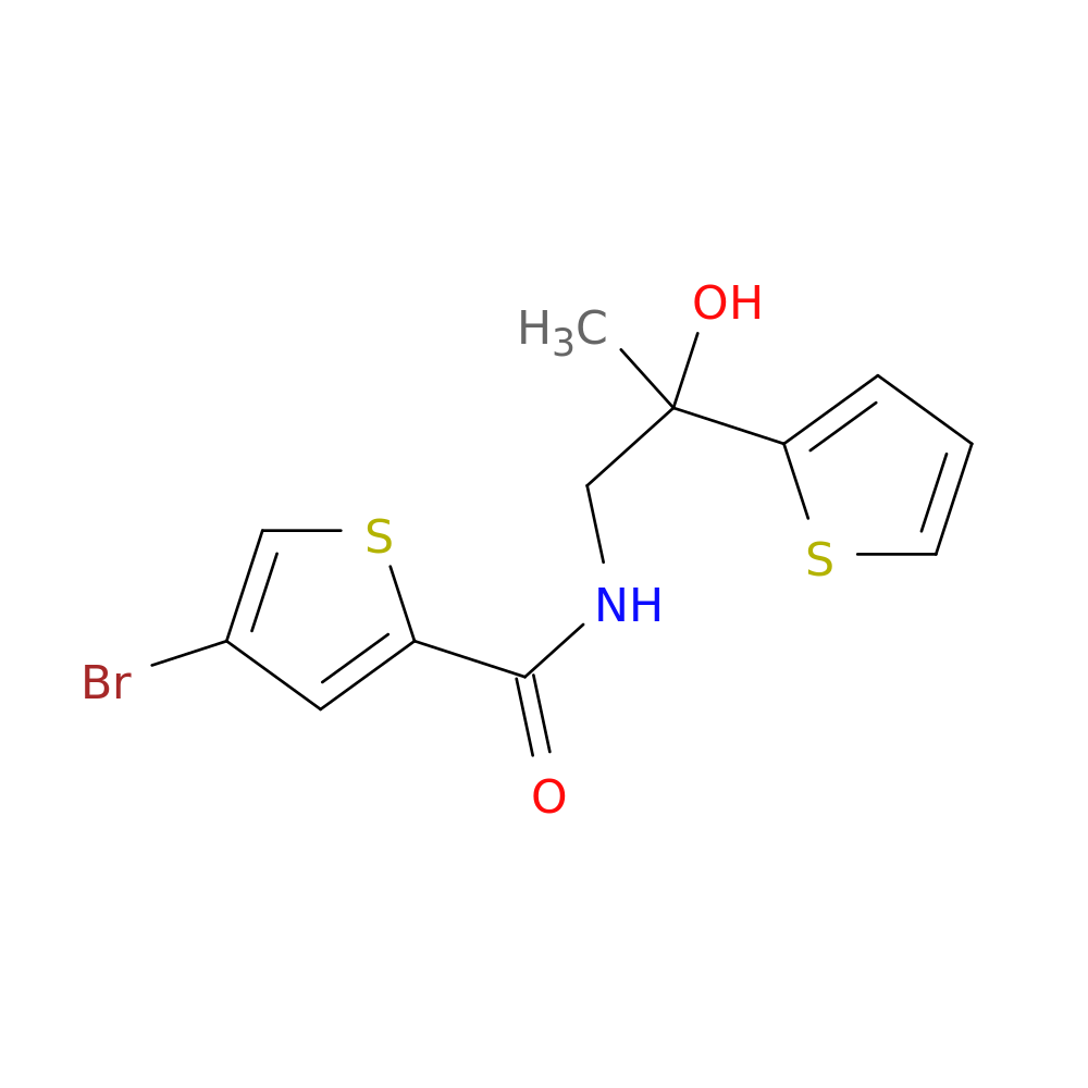 4-bromo-N-[2-hydroxy-2-(thiophen-2-yl)propyl]thiophene-2-carboxamide