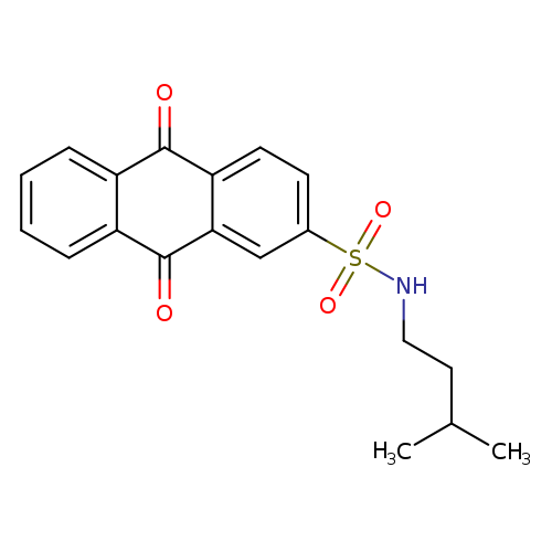 N-(3-methylbutyl)-9,10-dioxo-9,10-dihydroanthracene-2-sulfonamide