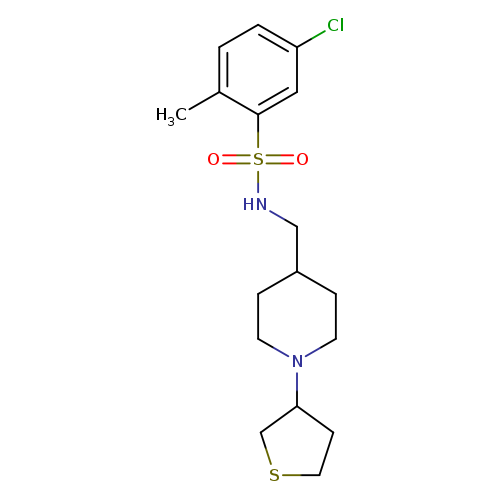 5-chloro-2-methyl-N-{[1-(thiolan-3-yl)piperidin-4-yl]methyl}benzene-1-sulfonamide