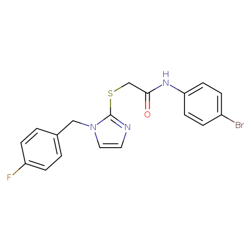 N-(4-bromophenyl)-2-({1-[(4-fluorophenyl)methyl]-1H-imidazol-2-yl}sulfanyl)acetamide