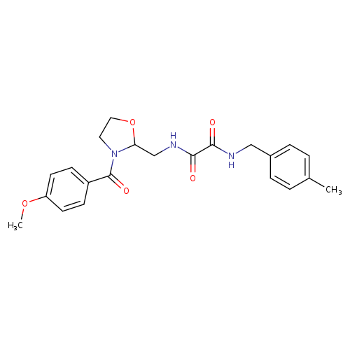 N-{[3-(4-methoxybenzoyl)-1,3-oxazolidin-2-yl]methyl}-N'-[(4-methylphenyl)methyl]ethanediamide