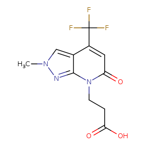 3-(2-Methyl-6-oxo-4-(trifluoromethyl)-2H-pyrazolo[3,4-b]pyridin-7(6H)-yl)propanoic acid