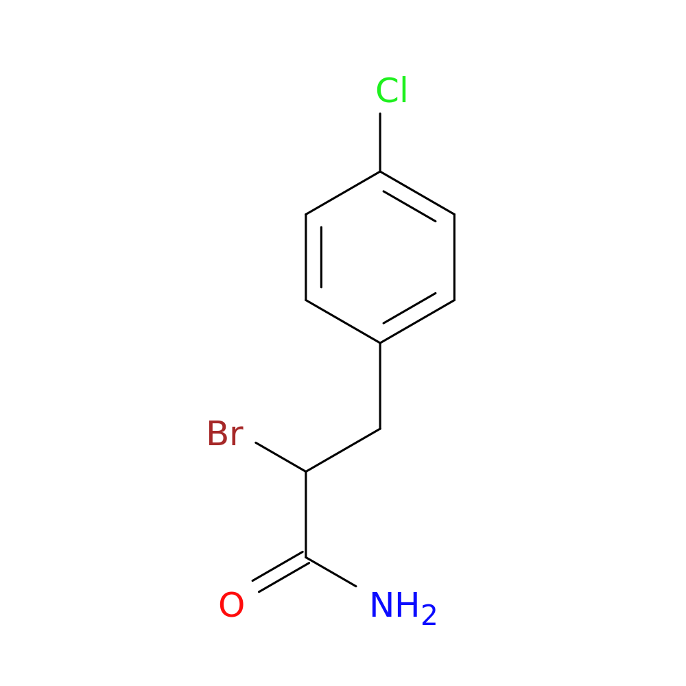 2-bromo-3-(4-chlorophenyl)propanamide