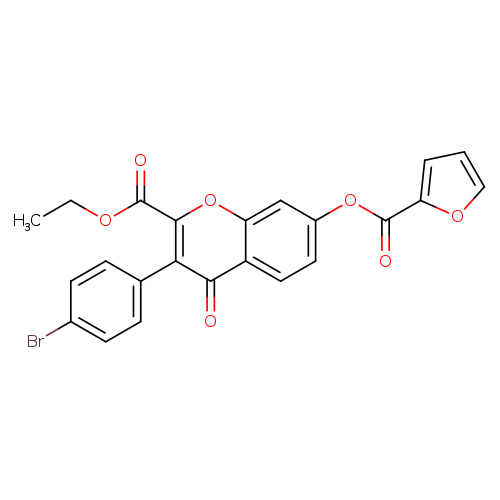 ethyl 3-(4-bromophenyl)-7-(furan-2-carbonyloxy)-4-oxo-4H-chromene-2-carboxylate