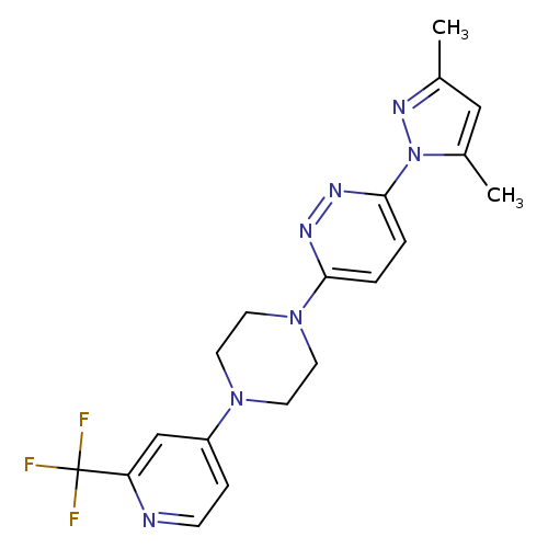 3-(3,5-dimethyl-1H-pyrazol-1-yl)-6-{4-[2-(trifluoromethyl)pyridin-4-yl]piperazin-1-yl}pyridazine