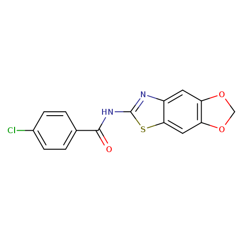 4-chloro-N-{4,6-dioxa-10-thia-12-azatricyclo[7.3.0.0^{3,7}]dodeca-1(9),2,7,11-tetraen-11-yl}benzamide