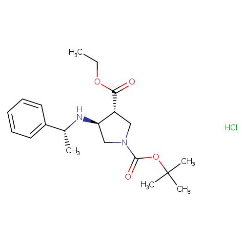 1,3-Pyrrolidinedicarboxylic acid, 4-[[(1R)-1-phenylethyl]aMino]-, 1-(1,1-diMethylethyl) 3-ethyl ester, hydrochloride (1