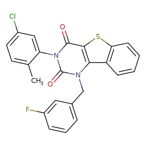 5-(5-chloro-2-methylphenyl)-3-[(3-fluorophenyl)methyl]-8-thia-3,5-diazatricyclo[7.4.0.0^{2,7}]trideca-1(9),2(7),10,12-tetraene-4,6-dione