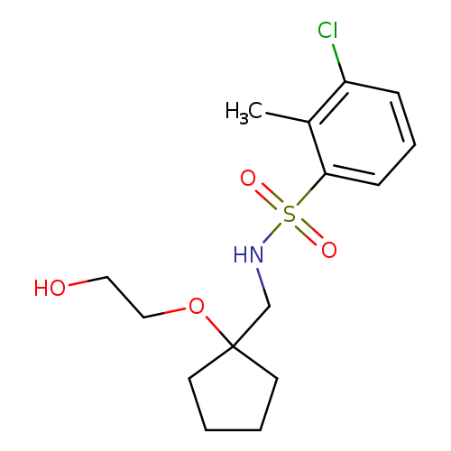 3-chloro-N-{[1-(2-hydroxyethoxy)cyclopentyl]methyl}-2-methylbenzene-1-sulfonamide