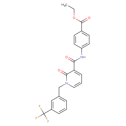 ethyl 4-(2-oxo-1-{[3-(trifluoromethyl)phenyl]methyl}-1,2-dihydropyridine-3-amido)benzoate