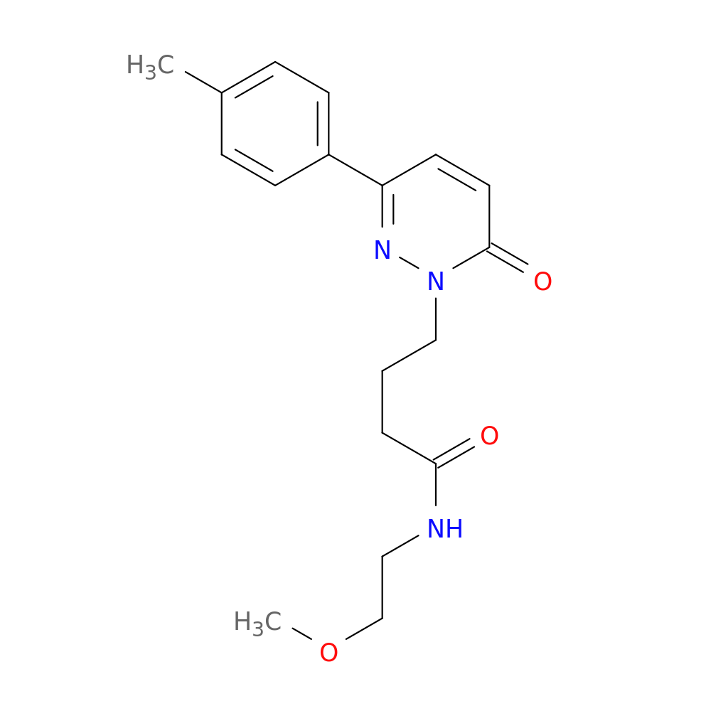 N-(2-methoxyethyl)-4-[3-(4-methylphenyl)-6-oxo-1,6-dihydropyridazin-1-yl]butanamide