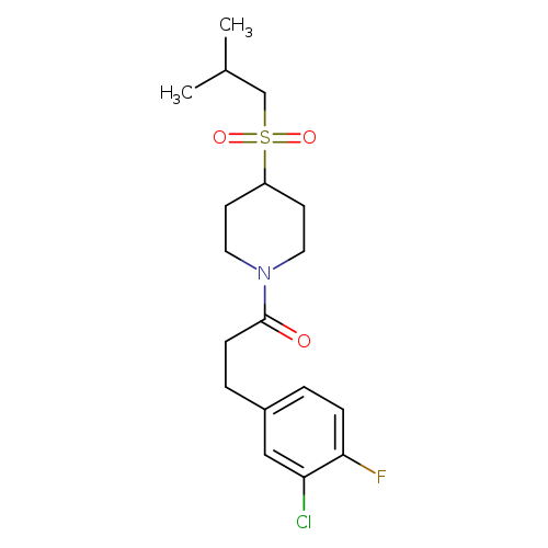3-(3-chloro-4-fluorophenyl)-1-[4-(2-methylpropanesulfonyl)piperidin-1-yl]propan-1-one