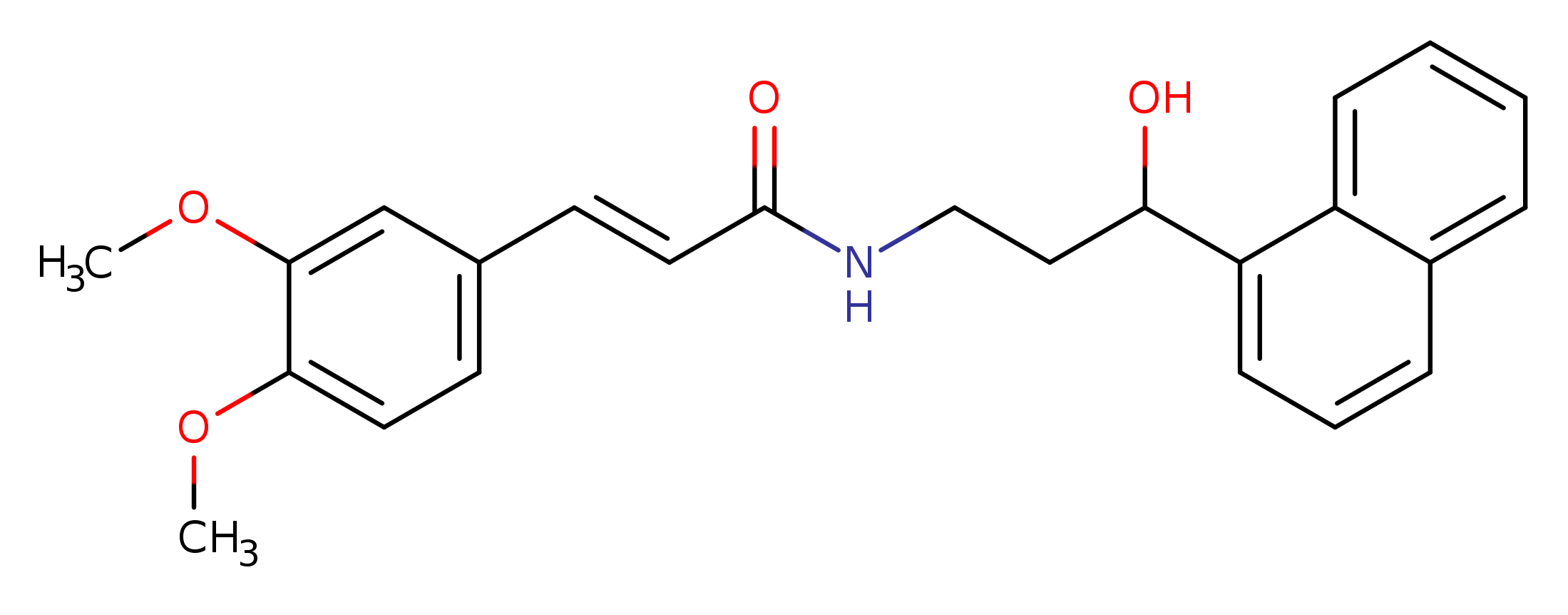 (2E)-3-(3,4-dimethoxyphenyl)-N-[3-hydroxy-3-(naphthalen-1-yl)propyl]prop-2-enamide