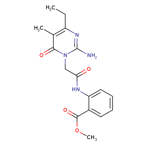 methyl 2-[2-(2-amino-4-ethyl-5-methyl-6-oxo-1,6-dihydropyrimidin-1-yl)acetamido]benzoate