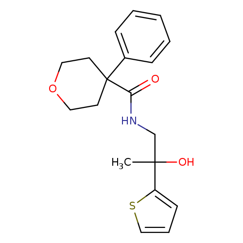 N-[2-hydroxy-2-(thiophen-2-yl)propyl]-4-phenyloxane-4-carboxamide