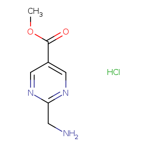 5-Pyrimidinecarboxylic acid, 2-(aminomethyl)-, methyl ester, hydrochloride (1:1)