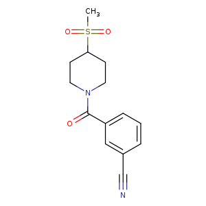 3-(4-methanesulfonylpiperidine-1-carbonyl)benzonitrile