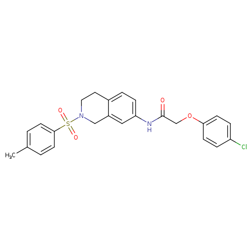 2-(4-chlorophenoxy)-N-[2-(4-methylbenzenesulfonyl)-1,2,3,4-tetrahydroisoquinolin-7-yl]acetamide