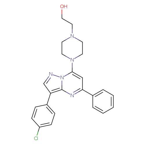 2-{4-[3-(4-chlorophenyl)-5-phenylpyrazolo[1,5-a]pyrimidin-7-yl]piperazin-1-yl}ethan-1-ol