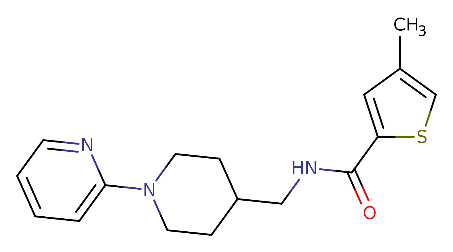 4-methyl-N-{[1-(pyridin-2-yl)piperidin-4-yl]methyl}thiophene-2-carboxamide
