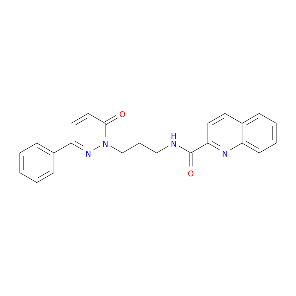 N-[3-(6-oxo-3-phenyl-1,6-dihydropyridazin-1-yl)propyl]quinoline-2-carboxamide