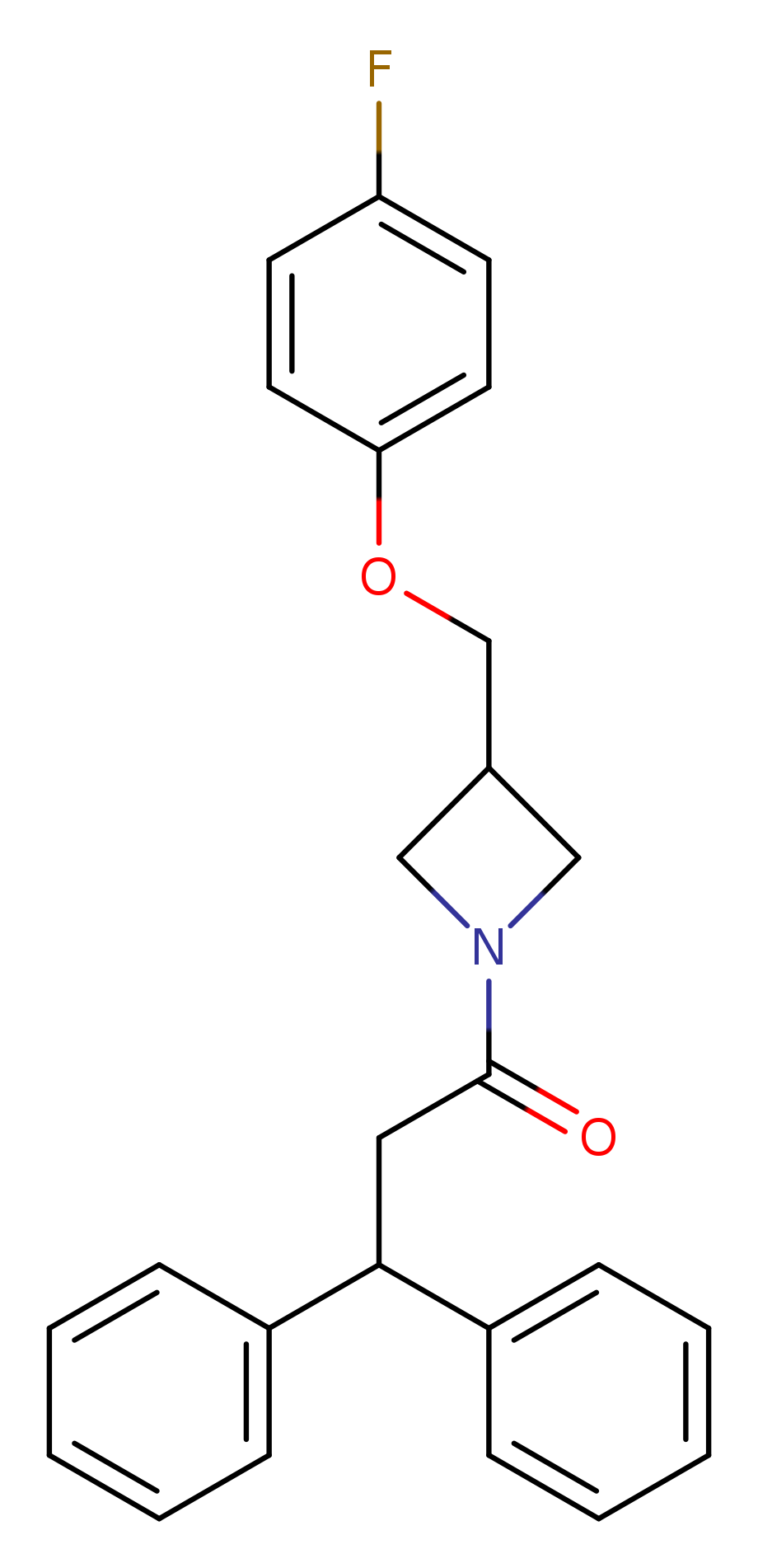 1-{3-[(4-fluorophenoxy)methyl]azetidin-1-yl}-3,3-diphenylpropan-1-one