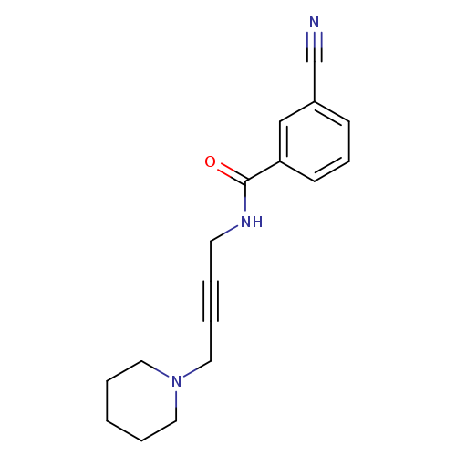 3-cyano-N-[4-(piperidin-1-yl)but-2-yn-1-yl]benzamide