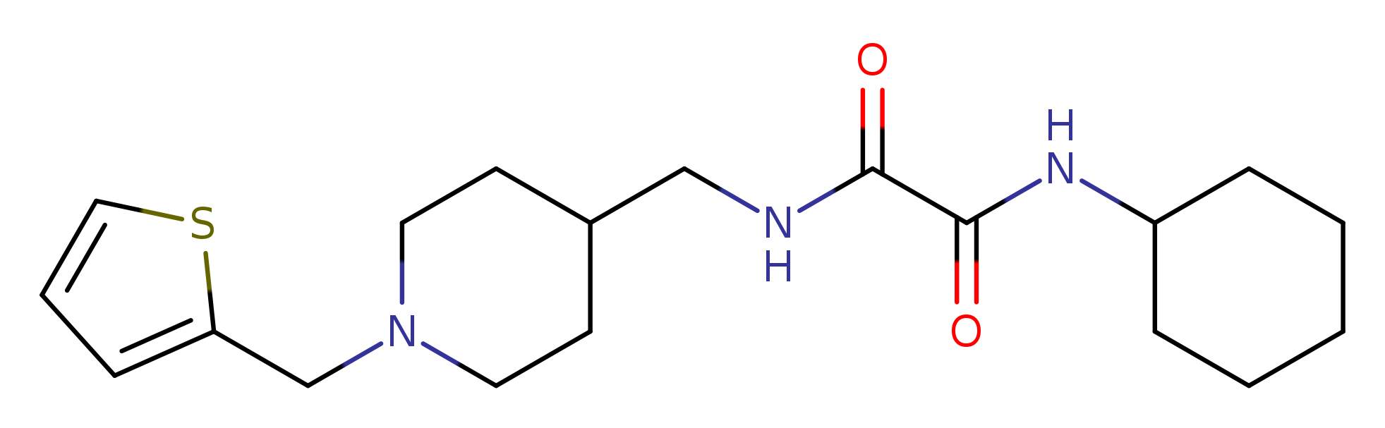 N'-cyclohexyl-N-({1-[(thiophen-2-yl)methyl]piperidin-4-yl}methyl)ethanediamide