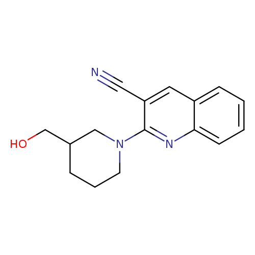2-[3-(hydroxymethyl)piperidin-1-yl]quinoline-3-carbonitrile