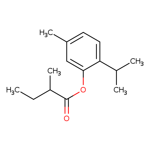 Butanoic acid, 2-methyl-, 5-methyl-2-(1-methylethyl)phenyl ester