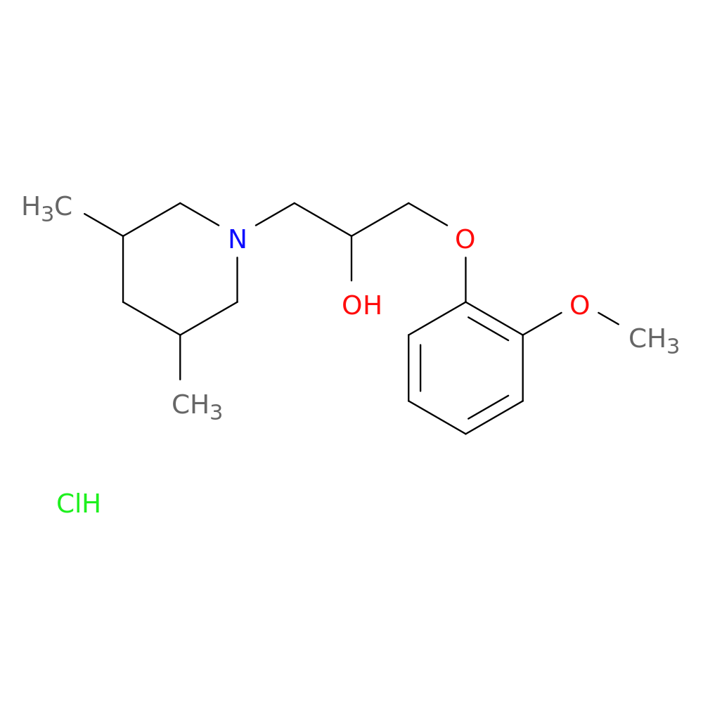 1-(3,5-dimethylpiperidin-1-yl)-3-(2-methoxyphenoxy)propan-2-ol hydrochloride